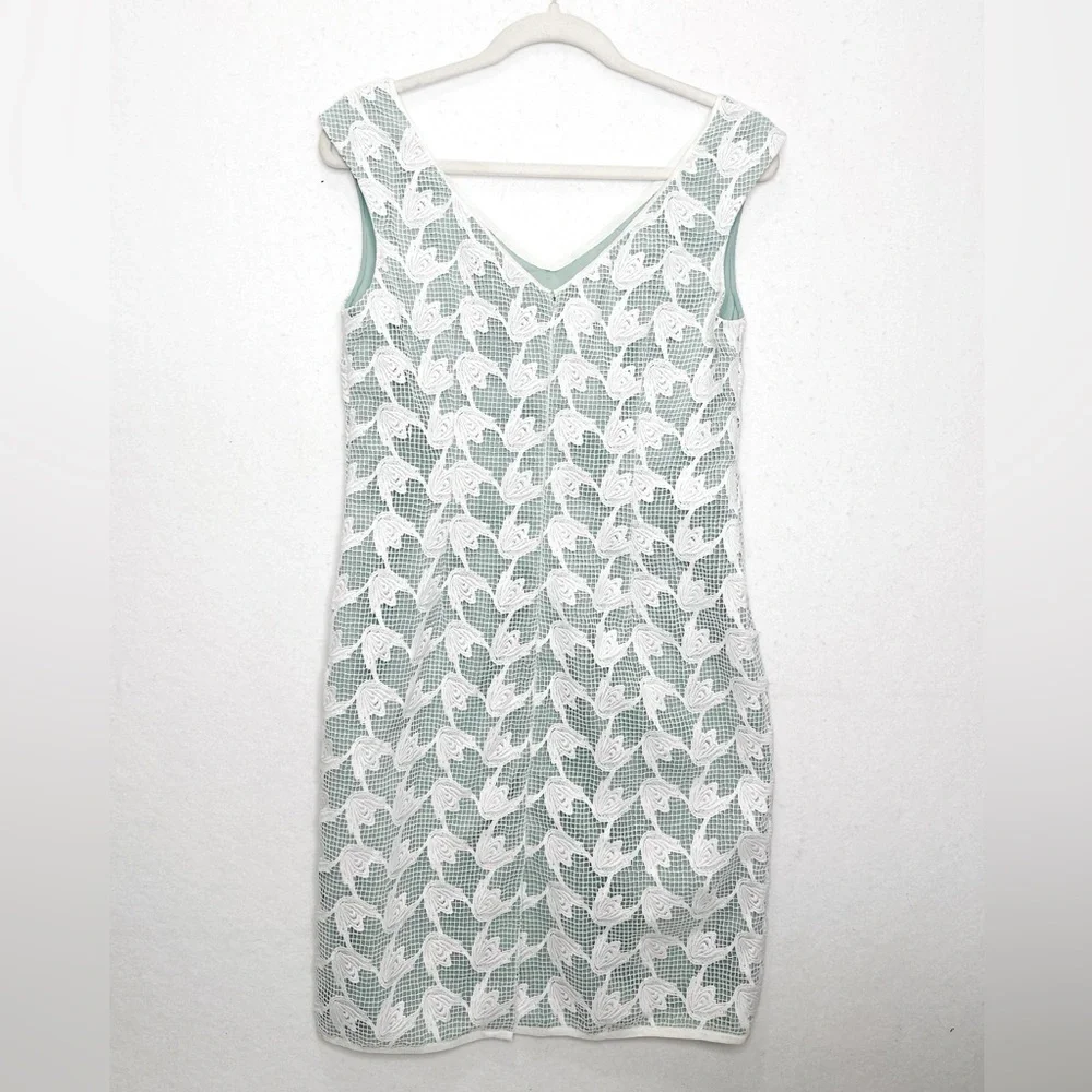 Tory Burch Brooklyn Lace Mini Dress Mint White Size 8